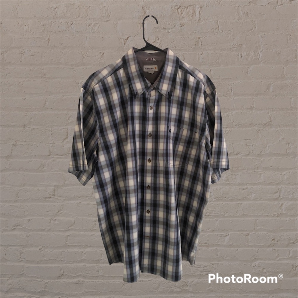 Carhartt Blue Plaid Button Up